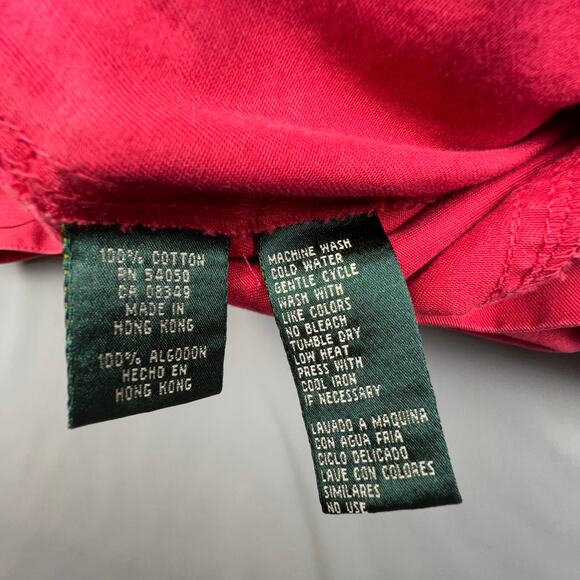 Vintage Womens Lauren Ralph Lauren Red Utility Jacket | Size L - Picture 9 of 9